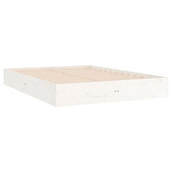 Acheter Maison Chic Lit adulte 150x200cm - Cadre de lit,Structure du lit Contemporain pour chambre Blanc Bois massif très grand -MN52190