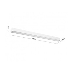 Luminaire Center Suspension Pinne Aluminium blanc 1 ampoule 150cm pas cher