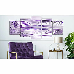 Paris Prix Tableau 5 Panneaux Underwater Harp Wide Violet 100 x 200 cm