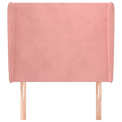 Avis Maison Chic Tête de lit scandinave avec oreilles,meuble de chambre Rose 83x23x118/128 cm Velours -MN90784