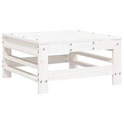 Acheter vidaXL Repose-pied de jardin blanc bois de pin massif