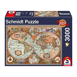 Schmidt Spiele Puzzle Mappemonde antique, 3000 pcs