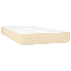 Acheter vidaXL Sommier à lattes de lit avec matelas Crème 200x200 cm Tissu