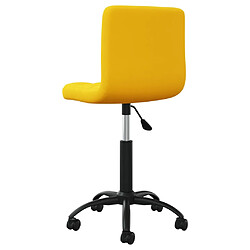 vidaXL Chaise pivotante de salle à manger Jaune moutarde Velours pas cher