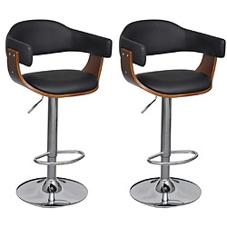 vidaXL Tabourets de bar lot de 2 similicuir 