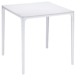 Alterego Table à dîner carrée 'KUIK' design grise - 72x72 cm