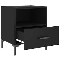 Acheter vidaXL Tables de chevet 2 pcs noir 40x35x47,5 cm bois d’ingénierie