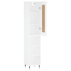 Acheter Maison Chic Buffet,Meuble de Rangement,commode pour salon,Cuisine Blanc 34,5x34x180 cm Bois d'ingénierie -MN95968