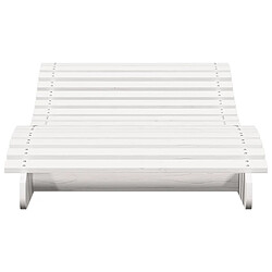 Avis vidaXL Chaise longue blanc 205x80x31,5 cm bois massif de pin