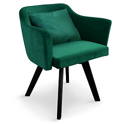 Paris Prix Fauteuil Scandinave en Velours Delante 67cm Vert 