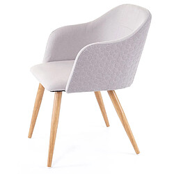 Avis Mendler Chaise de salle à manger HWC-D71, chaise de cuisine, design rétro, accoudoirs tissu/textile ~ gris clair