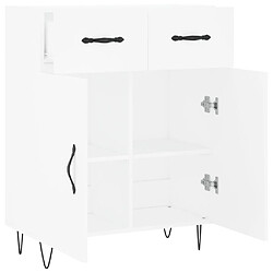 Maison Chic Buffet,Meuble de Rangement,commode pour salon,Cuisine blanc 69,5x34x90 cm bois d'ingénierie -MN38555 pas cher