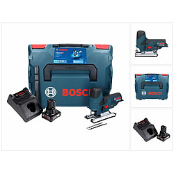 Bosch GST 12V-70 Professional Scie sauteuse sans fil avec boîtier L-Boxx + 1x Batterie GBA 12 V 6 Ah + Chargeur GAL 1230