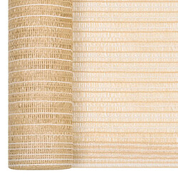 vidaXL Filet brise-vue Beige 1,5x10 m PEHD 75 g/m²