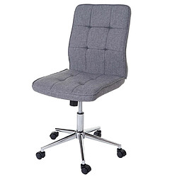 Mendler Fauteuil de bureau Newcastle, fauteuil pivotant, fauteuil de travail, tissu ~ gris 