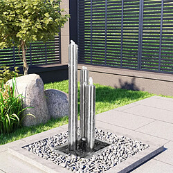 vidaXL Fontaine de jardin Argenté 48x34x88 cm Acier inoxydable 