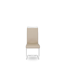 Vivaldi Chaise LOCA Beige Cuir Ecologique