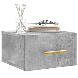 Avis Maison Chic Table de chevet murale - Table de Nuit gris béton 35x35x20 cm