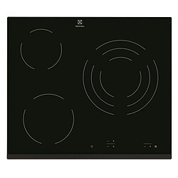 Table de cuisson vitrocéramique 60cm 3 feux 5700w noir - ehv6232fok - ELECTROLUX