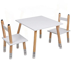 Toilinux Table pour enfant avec 2 chaises crayons en MDF Toilinux - Table pour enfant avec 2 chaises crayons en MDF - Design