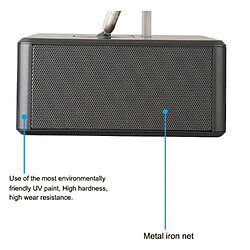 Acheter Universal Haut-parleur stéréo Bluetooth FM radio double réveil | Subwoofer (noir)