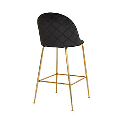 Acheter Mes Lot de 2 chaises de bar 60x55x108 en velours noir et laiton