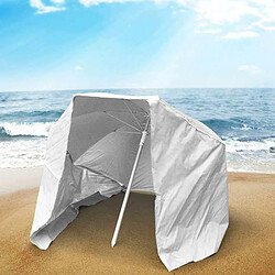 Beachline Parasol de plage portable moto pliable léger aluminium tente 200 cm Piuma, Couleur: Blanc - Argent