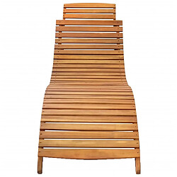 Maison Chic Chaise longue - Transat - Bain de Soleil Bois d'acacia solide Marron