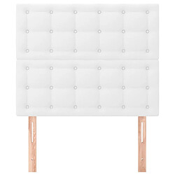 Avis Maison Chic Lot de 2 Têtes de lit design Blanc pour chambre - Décoration de lit 90x5x78/88 cm Similicuir -MN77987