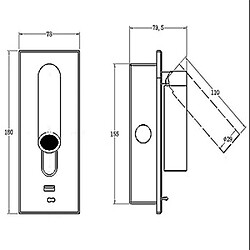 Universal Noir 3W Chambre simple Chambre de chevet embarqué de chevet LED lampe murale (lumière chaude) pas cher