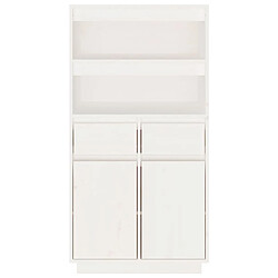 Avis Maison Chic Buffet,Meuble de Rangement,commode pour salon,Cuisine Blanc 60x40x116,5 cm Bois massif de pin -MN70748