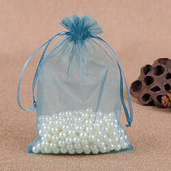 Wewoo 100 PCS Sac Cadeau Bijoux Organza De Mariage Anniversaire Fête Pochettes DessinsTaille Du 20x30cm Bleu Foncé