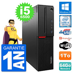 PC Lenovo ThinkCentre M800 SFF Intel i5-6500 RAM 64Go Disque 1To Windows 10 Wifi · Occasion 