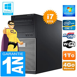 PC Tour DELL 7010 Core I7-3770 Ram 4Go Disque 1 To Graveur DVD Wifi W7