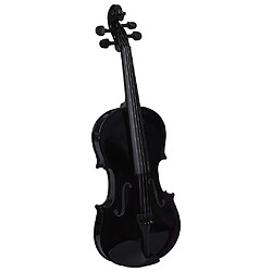 Avis vidaXL Ensemble de violon avec archet et mentonnière Noir 4/4