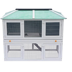 vidaXL Cage double pour animaux Bois