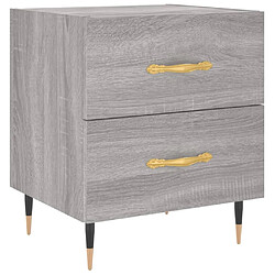 Maison Chic Table de chevet,Table de nuit,Table d'appoint pour salon sonoma gris 40x35x47,5 cm bois d’ingénierie -MN46086