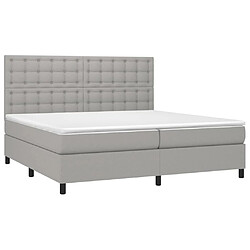 Avis Sommier à lattes,Cadre à lattes de lit et matelas et LED pour Adulte Gris clair 200x200 cm -MN81816