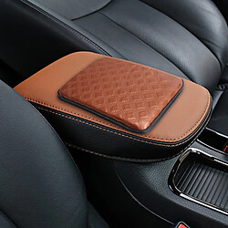 Wewoo Universel Confortable Automobile Accoudoir Tapis brun De Voiture Accoudoirs Couverture Véhicule Centre Console Bras Reste Siège Boîte Doux Coussin, Taille: 29.5 * 21 cm