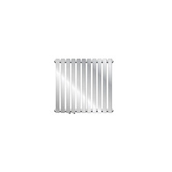 LuxeBath Radiateur de salle de bain horizontal chrome en acier raccord au bas 640x600 mm 