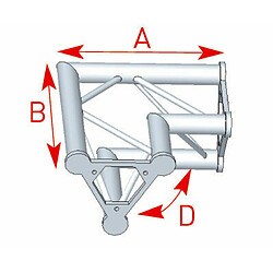 57ASD22 / Angle 2 départs 90° lg 0m40 x 0m40 ASD