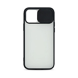 MOOOV Coque rigide avec cache caméra pour iPhone 12/12 PRO - semi-transparente/noire