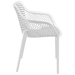 Alterego Chaise de jardin / terrasse 'SISTER' blanche en matière plastique pas cher