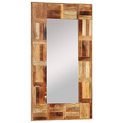 Maison Chic Miroir mural | Miroir Décoration pour Maison Salle de Bain Bois massif de récupération 50x80 cm -GKD42534