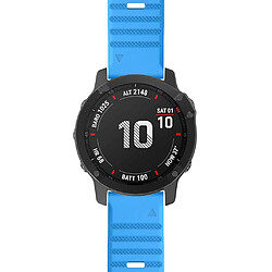 Avis Wewoo Bracelet pour montre connectée Garmin Fenix 6X 26mm Smartwatch à en silicone à libération rapide Bleu ciel