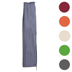 Mendler Housse de protection HWC pour parasol jusqu'à 4,3m (3x3m), housse avec fermeture éclair ~ bleu