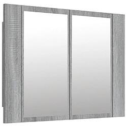 Helloshop26 Armoire à miroir led 60 x 12 x 45 cm bois d'ingénierie gris 02_0006744 