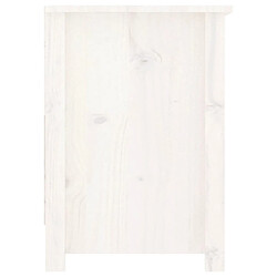 Maison Chic Meuble TV scandinave - Banc TV pour salon Blanc 103x36,5x52 cm Bois de pin massif -MN40183 pas cher