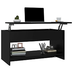 Avis vidaXL Table basse noir 102x50x52,5 cm bois d'ingénierie