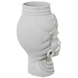 Vase Alexandra House Living Blanc Céramique Africain 21 x 21 x 39 cm